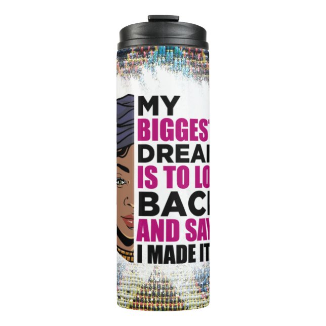 Bouteilles Isothermes Melanin noire poppin sista affirmation amour (Devant)
