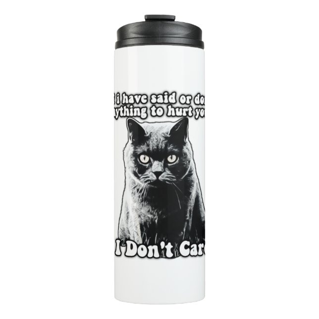 Bouteilles Isothermes Mème de chat grincheux amusant pour chaton personn (Devant)