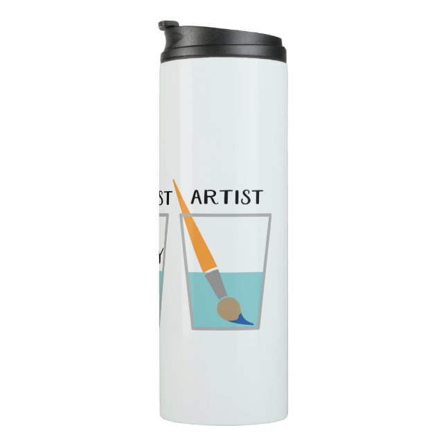 Bouteilles Isothermes Mème de verre à moitié plein amusant (Tourné sur la droite)