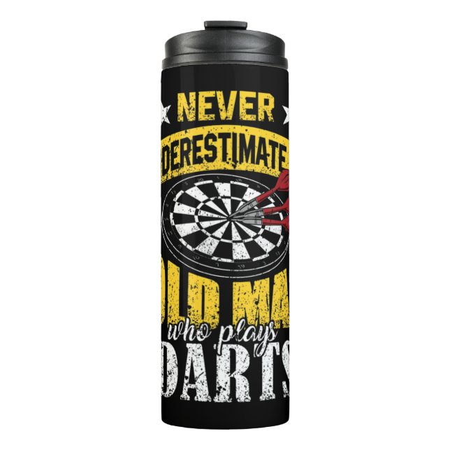 Bouteilles Isothermes Mens Dart Player Ne Sous-Estime Jamais Un Vieux Ho (Devant)