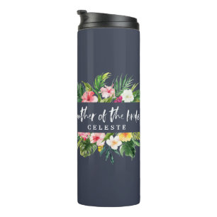 Bouteilles Isothermes Mère de l'aquarelle de jeune mariée florale