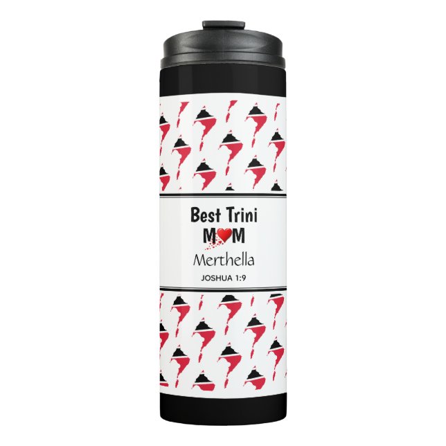 Bouteilles Isothermes Mère personnalisée MEILLEUR TRINI MUM MOM Trinidad (Devant)
