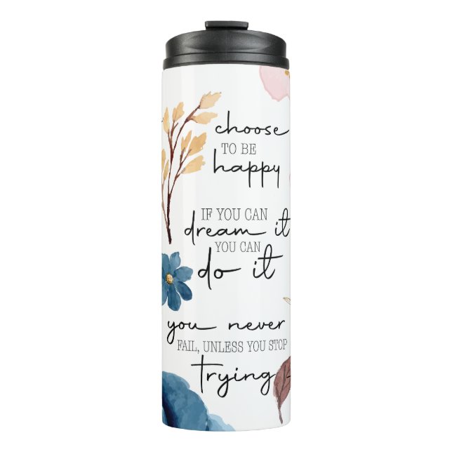 Bouteilles Isothermes Messages d'inspiration Paruline thermique (Devant)