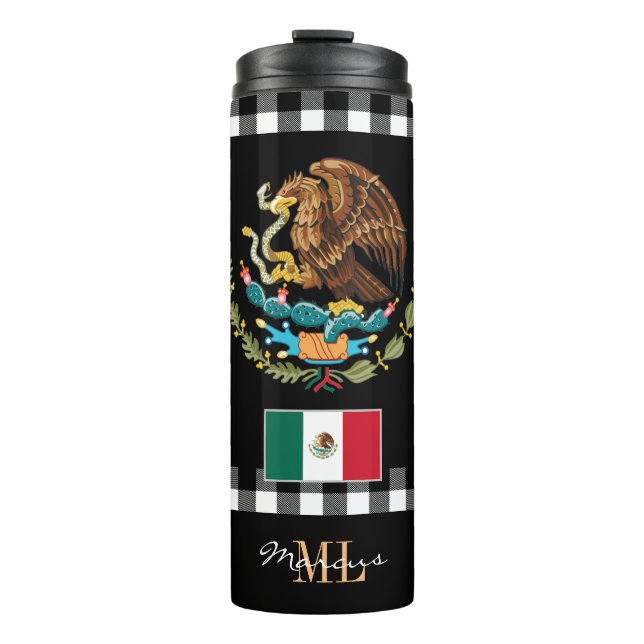 Bouteilles Isothermes Mexique patriotique voyage Mug, Drapeau mexicain,  (Devant)