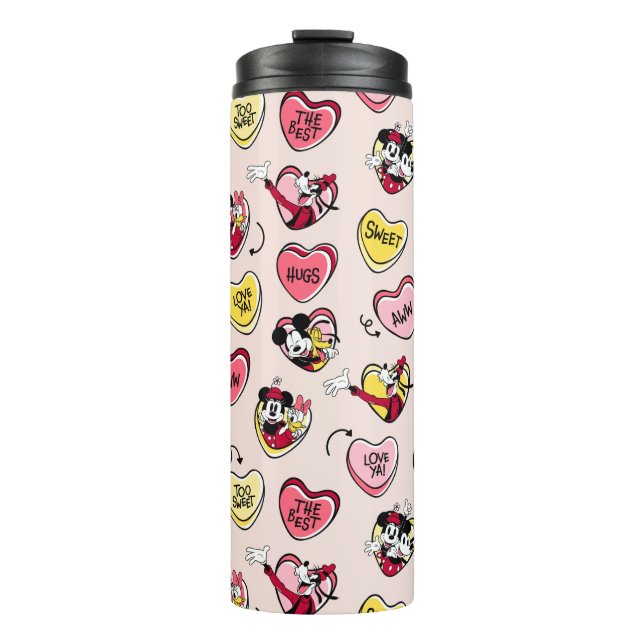 Bouteilles Isothermes Mickey Souris & Amis | Valentine Heart Candy (Devant)