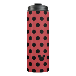 Bouteilles Isothermes Mickey Souris rouge et noir Polka Motif