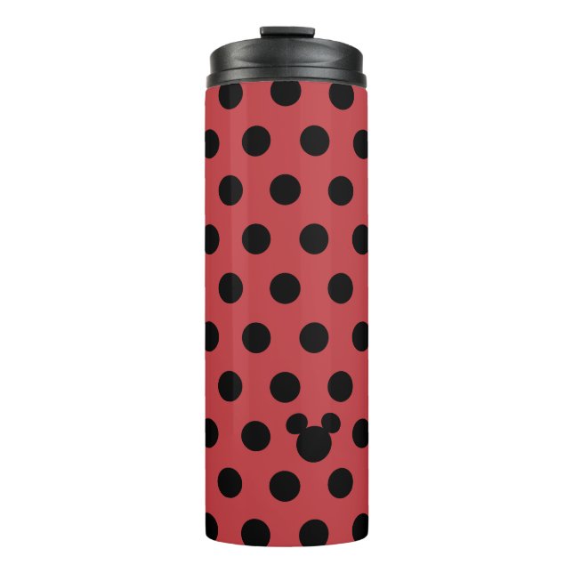 Bouteilles Isothermes Mickey Souris rouge et noir Polka Motif (Devant)