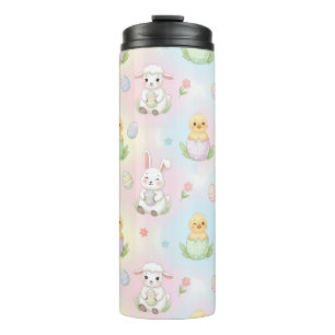 Bouteilles Isothermes Mignon poussin lapin et agneau motif de Pâques pou