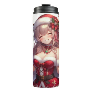 Bouteilles Isothermes mignonne fille de Noël anime