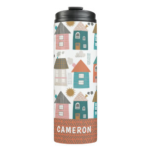 Bouteilles Isothermes Mignons Maisons Quirky Personnalisées