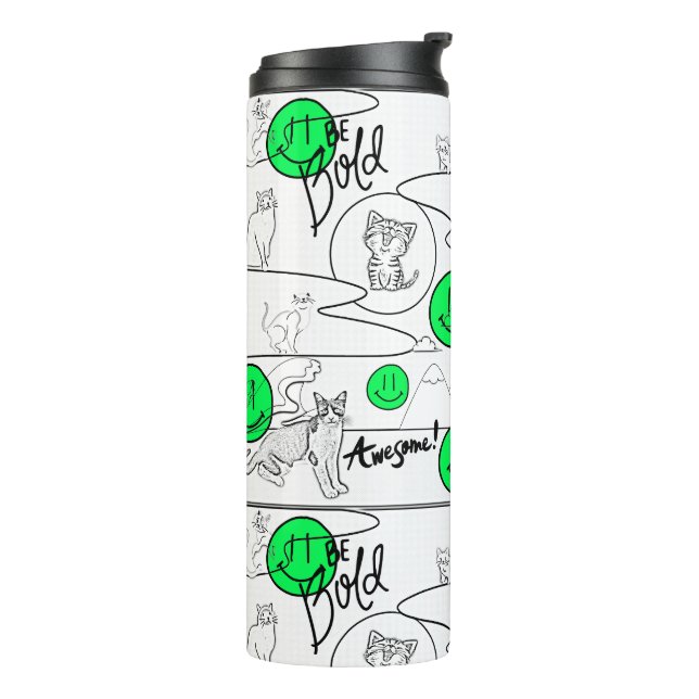 Bouteilles Isothermes Mikitiez meow été fêter plage (Tourné sur la gauche)