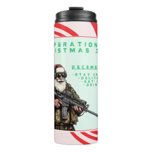 Bouteilles Isothermes Militaire amusant/Père Noël de Noël
