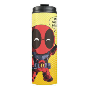 Bouteilles Isothermes Mini Deadpool en armure