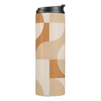 Bouteilles Isothermes Minimal Beige Geometric Thermal Tumbler