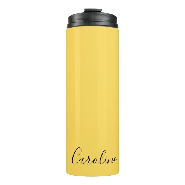 Bouteilles Isothermes Minimaliste moderne moutarde jaune (Devant)