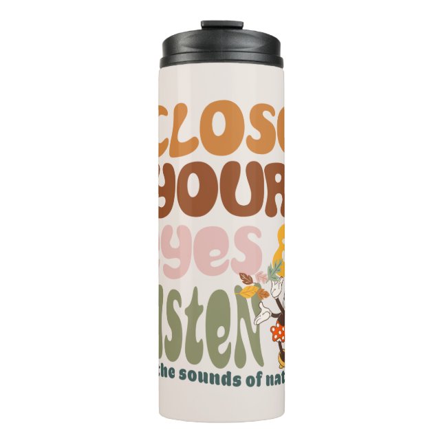 Bouteilles Isothermes Minnie Mouse |Fermez vos yeux et écoutez (Devant)