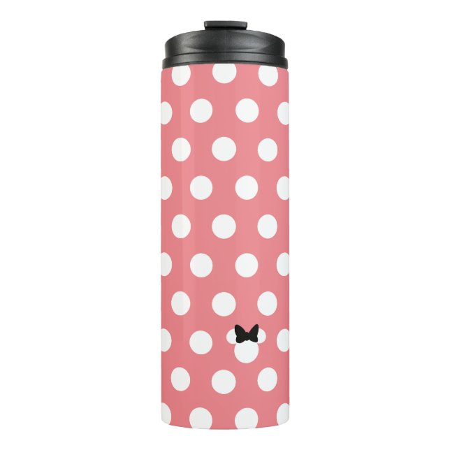 Bouteilles Isothermes Minnie Souris rose et blanc Polka Motif (Devant)