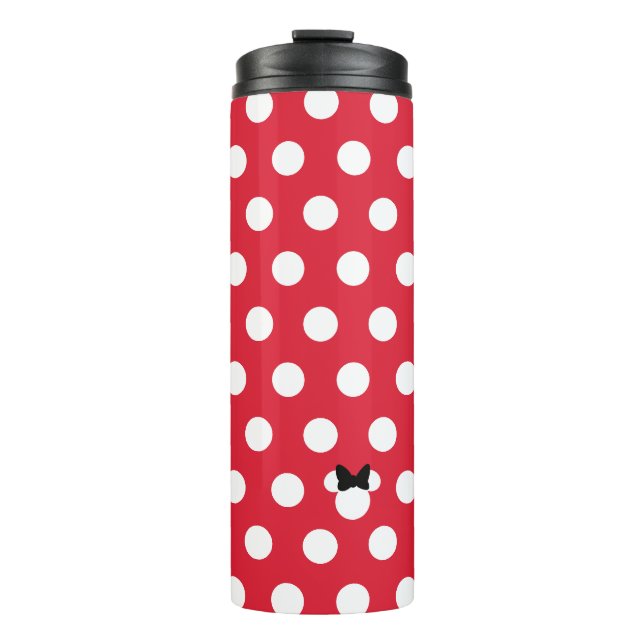Bouteilles Isothermes Minnie Souris Rouge et blanc Polka Motif (Devant)