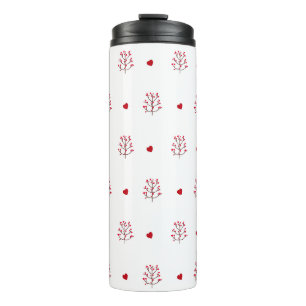 Bouteilles Isothermes Minuscule Rouge Et Blanc Amour Arbre Coeur