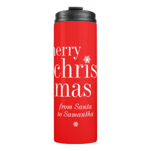 Bouteilles Isothermes Mod minimaliste Joyeux Noël Neige du père Noël rou