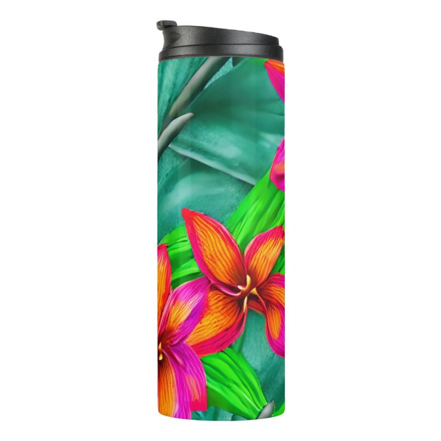 Bouteilles Isothermes Modèle floral Paradis tropical (Tourné sur la droite)