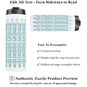 Bouteilles Isothermes Modern Typography Message Secret Personnalisé TT