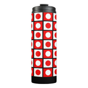 Bouteilles Isothermes Moderne Abstrait Noir Rouge & Blanc