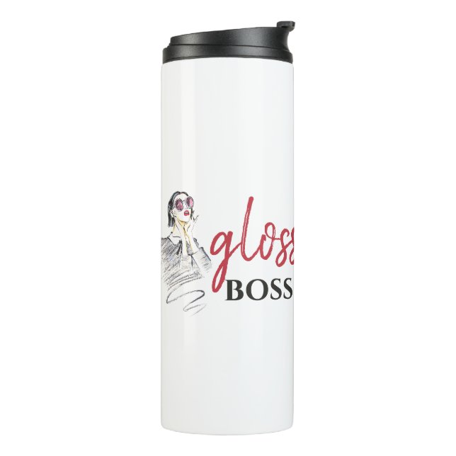 Bouteilles Isothermes Moderne brillant Boss Girl Black Red Funny World A (Tourné sur la gauche)