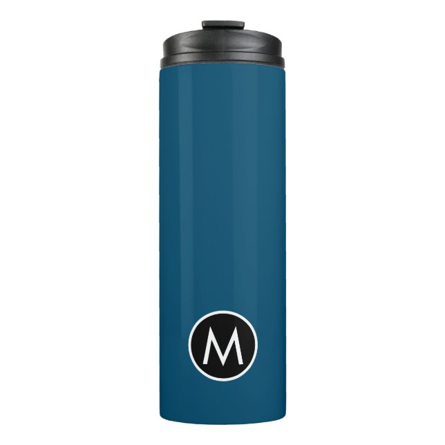Bouteilles Isothermes Moderne élégant Magenta Monogramme Voyage Mug (Devant)