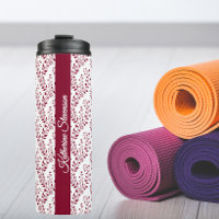 Moderne Minimaliste Bordeaux Rouge Blanc Floral Sc