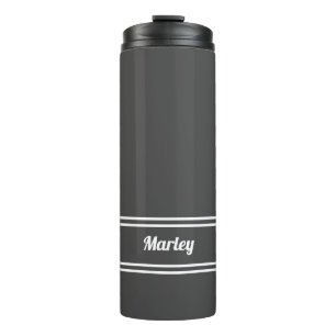 Bouteilles Isothermes Moderne Minimaliste Classic Nom Cute Grey Masculin