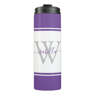 Bouteilles Isothermes Moderne Monogramme Purple Thermal