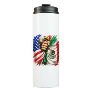 Bouteilles Isothermes Mois du patrimoine hispanique Drapeau USA Mexique