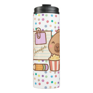Bouteilles Isothermes Moment Popcorn pour Enfants au Capybara Mignon