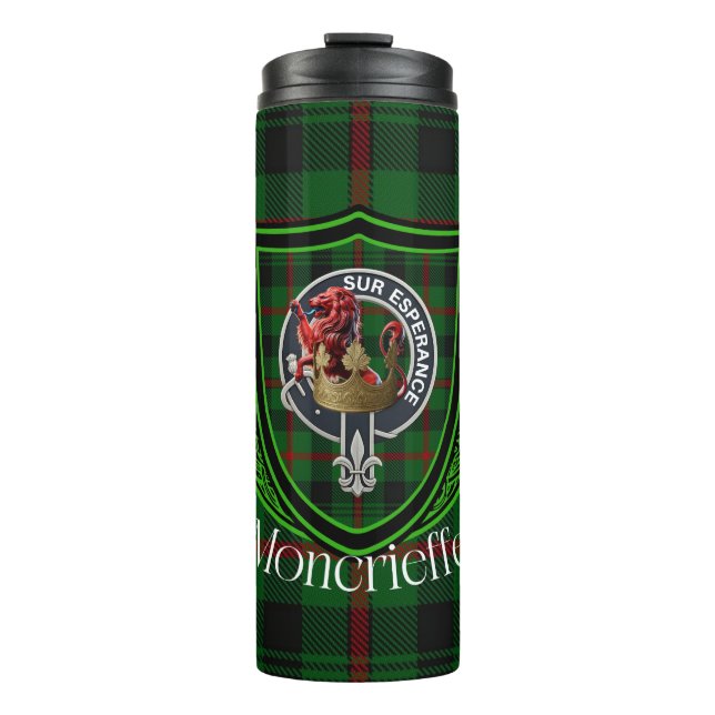 Bouteilles Isothermes Moncrieffe Scottish Clan Tartan & Crest (Devant)