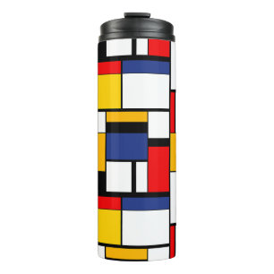 Bouteilles Isothermes Mondrian géométrique Composition minimaliste moder
