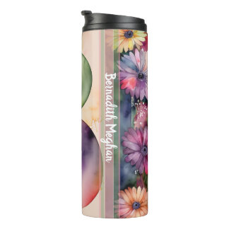 Bouteilles Isothermes Monogram B Colorful Watercolor Flowers Hydration
