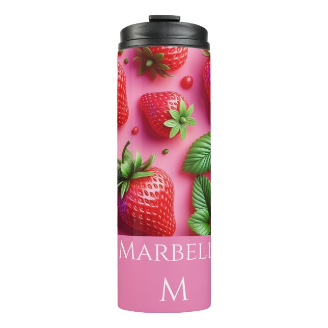 BOUTEILLES ISOTHERMES MONOGRAMA FRESA DE TARTA PERSONALIZADO (Devant)
