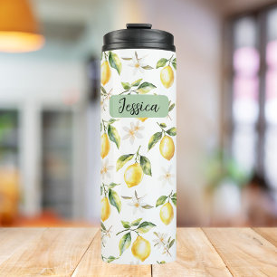 Bouteilles Isothermes Monogramme Citrus Lemon Fruit Motif botanique