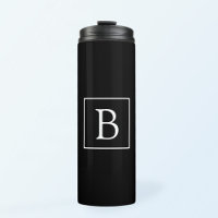 Monogramme classique simple | Texte noir et blanc