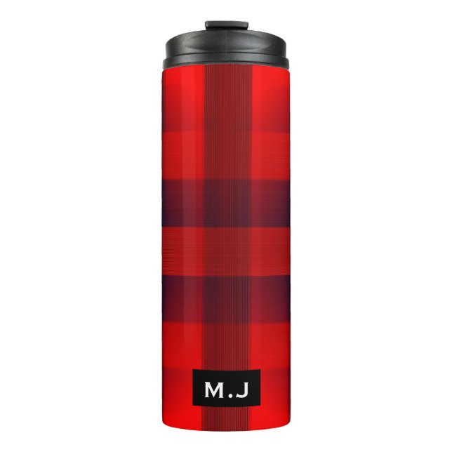 Bouteilles Isothermes Monogramme de carton rouge Bokeh Buffalo (Devant)