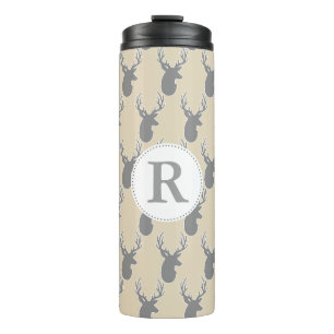 Bouteilles Isothermes Monogramme de cerfs gris et de bâton