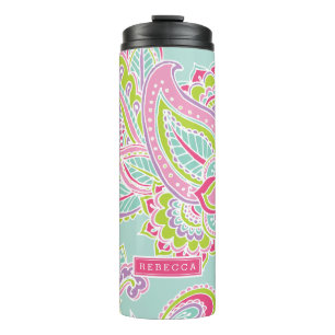 Bouteilles Isothermes Monogramme de marguerite bohème coloré