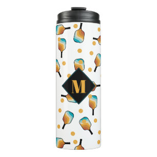 Bouteilles Isothermes Monogramme de Motif de balle et de pagaie rétro