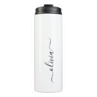 Monogramme de nom féminin de script moderne noir e