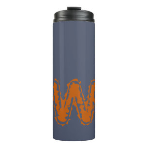Bouteilles Isothermes Monogramme déplaisant avec collision orange sur bl