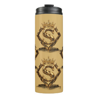 Bouteilles Isothermes Monogramme Diamant Couronne Lettre Dorée Luxueuse