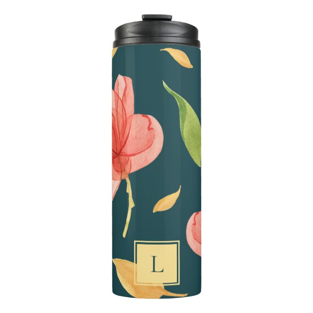 Bouteilles Isothermes Monogramme floral du jardin d'air Paruline thermiq (Devant)