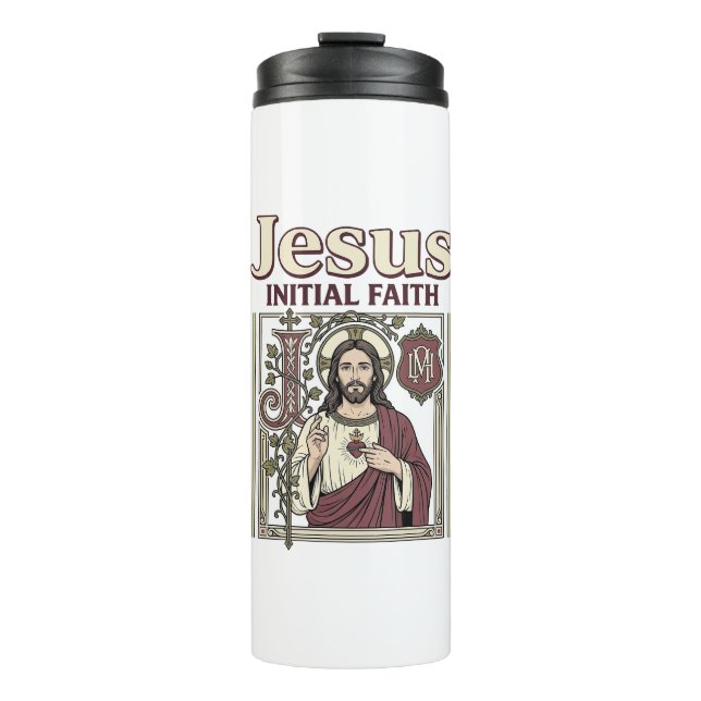 Bouteilles Isothermes Monogramme initial de Jésus Foi Monogramme initial (Devant)