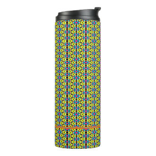 Bouteilles Isothermes Monogramme Jaune/Aqua/Rouge/Triangles